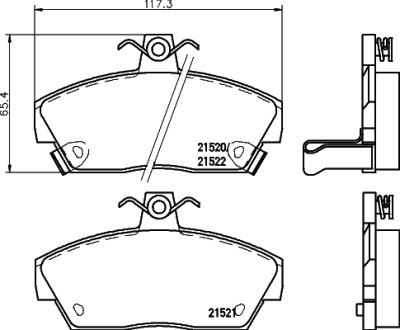 Kit pastiglie freno HELLA 8DB 355 018-161