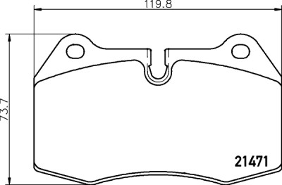 Set di pastiglie freno HELLA 8DB 355 018-211