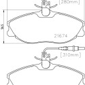 Kit pastiglie freno HELLA 8DB 355 018-221