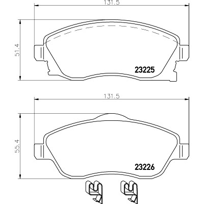 Kit pastiglie freno HELLA 8DB 355 018-511