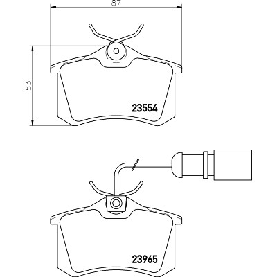 Kit pastiglie freno HELLA 8DB 355 018-601