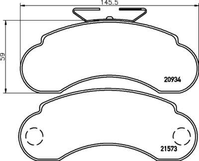 Kit pastiglie freno HELLA 8DB 355 019-101