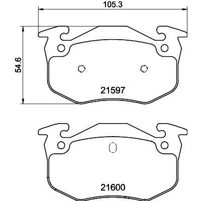 Set di pastiglie freno HELLA 8DB 355 019-221
