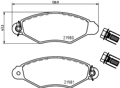 Kit pastiglie freno HELLA 8DB 355 019-311