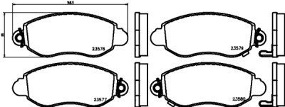 Kit pastiglie freno HELLA 8DB 355 019-361