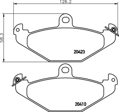 Set di pastiglie freno HELLA 8DB 355 019-401