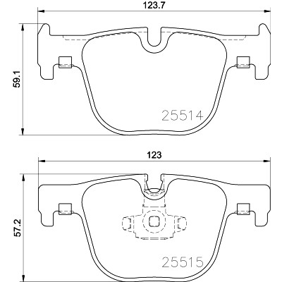 Set di pastiglie freno HELLA 8DB 355 019-781