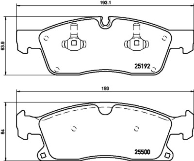 Set di pastiglie freno HELLA 8DB 355 019-821
