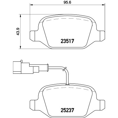 Set di pastiglie freno HELLA 8DB 355 019-961