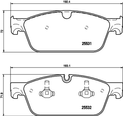 Set di pastiglie freno HELLA 8DB 355 020-141