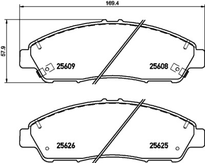 Set di pastiglie freno HELLA 8DB 355 020-211