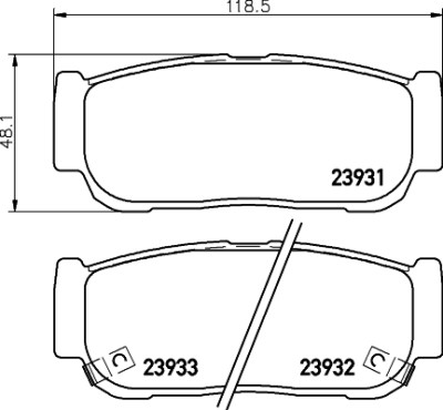 Kit pastiglie freno HELLA 8DB 355 020-221