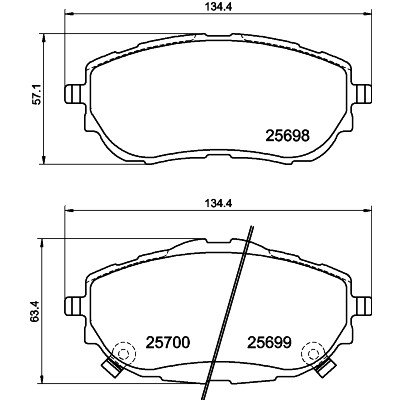 Kit pastiglie freno HELLA 8DB 355 020-281