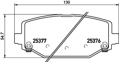 Set di pastiglie freno HELLA 8DB 355 020-311