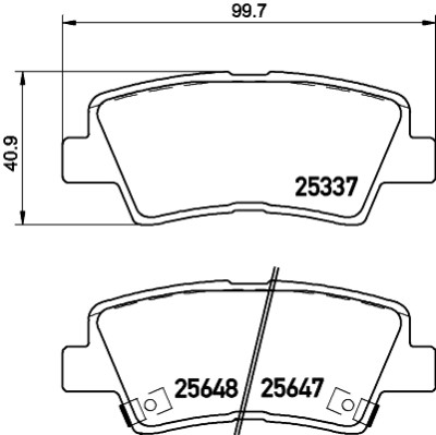Set di pastiglie freno HELLA 8DB 355 020-371