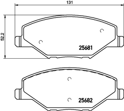 Kit pastiglie freno HELLA 8DB 355 020-521