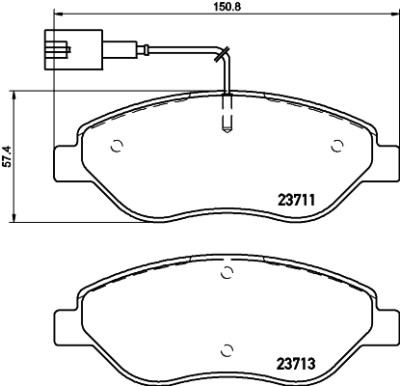 Kit pastiglie freno HELLA 8DB 355 020-561