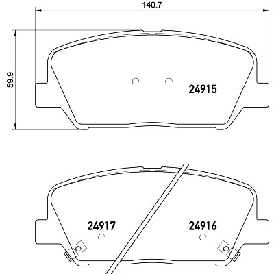 Kit pastiglie freno HELLA 8DB 355 020-591