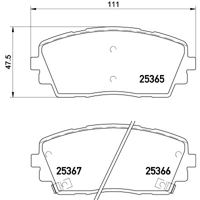 Kit pastiglie freno HELLA 8DB 355 020-611
