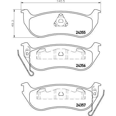 Set di pastiglie freno HELLA 8DB 355 020-631