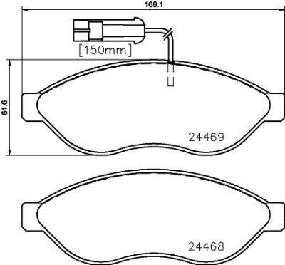 Kit pastiglie freno HELLA 8DB 355 020-651