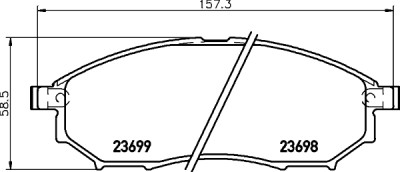 Kit pastiglie freno HELLA 8DB 355 021-101