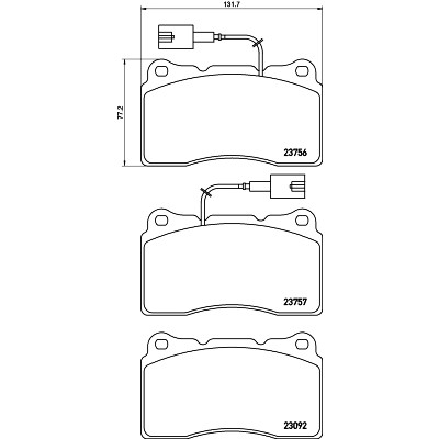 Set di pastiglie freno HELLA 8DB 355 021-151