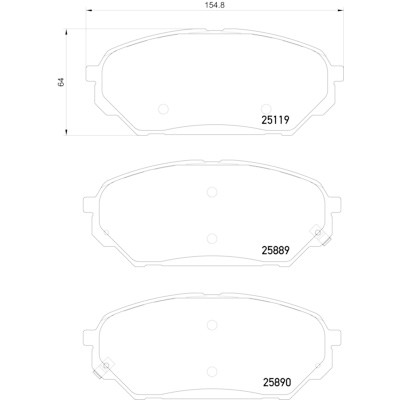 Set di pastiglie freno HELLA 8DB 355 021-231