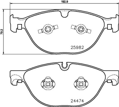 Set di pastiglie freno HELLA 8DB 355 021-381