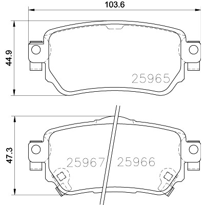 Kit pastiglie freno HELLA 8DB 355 021-491