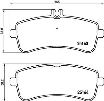 Set di pastiglie freno HELLA 8DB 355 021-521