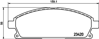 Set di pastiglie freno HELLA 8DB 355 021-651