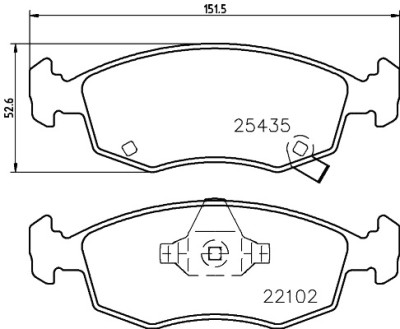 Set di pastiglie freno HELLA 8DB 355 021-751