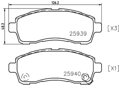 Set di pastiglie freno HELLA 8DB 355 021-871