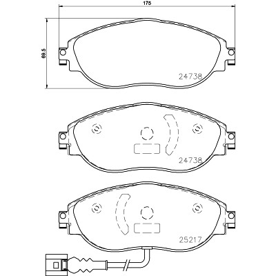 Kit pastiglie freno HELLA 8DB 355 021-971