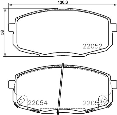 Set di pastiglie freno HELLA 8DB 355 021-991