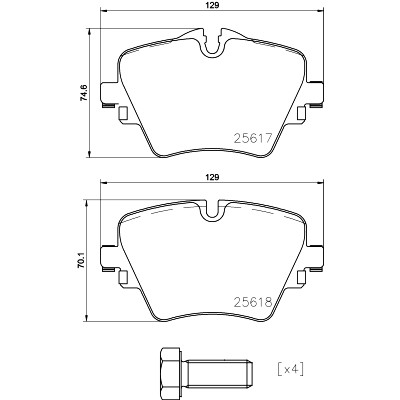 Kit pastiglie freno HELLA 8DB 355 023-131
