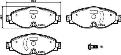 Kit pastiglie freno HELLA 8DB 355 023-171