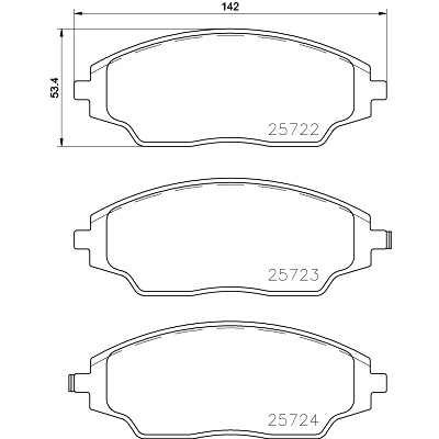 Set di pastiglie freno HELLA 8DB 355 023-241