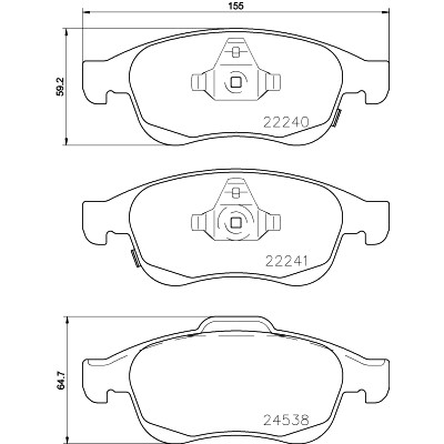 Kit pastiglie freno HELLA 8DB 355 023-251