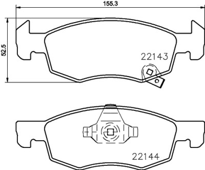 Kit pastiglie freno HELLA 8DB 355 023-261