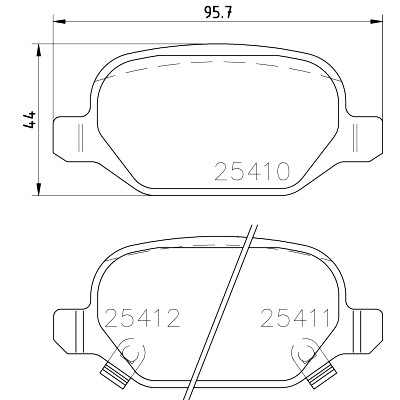 Set di pastiglie freno HELLA 8DB 355 023-271