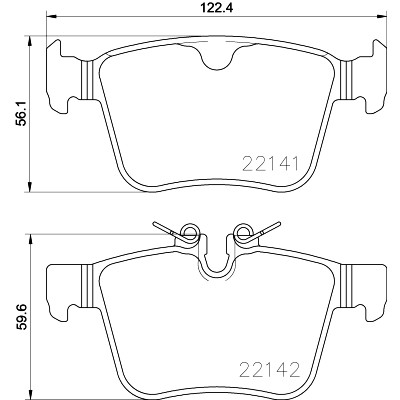 Kit pastiglie freno HELLA 8DB 355 023-361