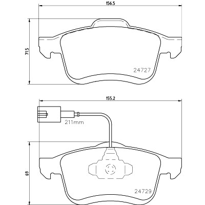 Kit pastiglie freno HELLA 8DB 355 024-691