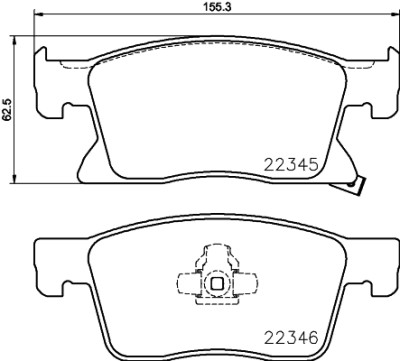 Kit pastiglie freno HELLA 8DB 355 024-781