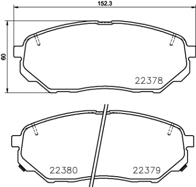 Set di pastiglie freno HELLA 8DB 355 024-901
