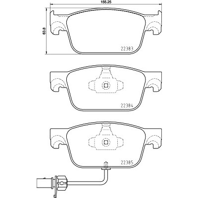 Kit pastiglie freno HELLA 8DB 355 024-951