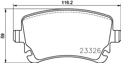 Set di pastiglie freno HELLA 8DB 355 024-961