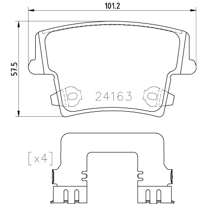 Kit pastiglie freno HELLA 8DB 355 025-051