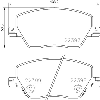 Kit pastiglie freno HELLA 8DB 355 025-111